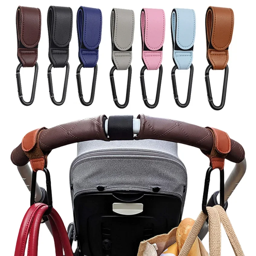 Leather Stroller Hook Set