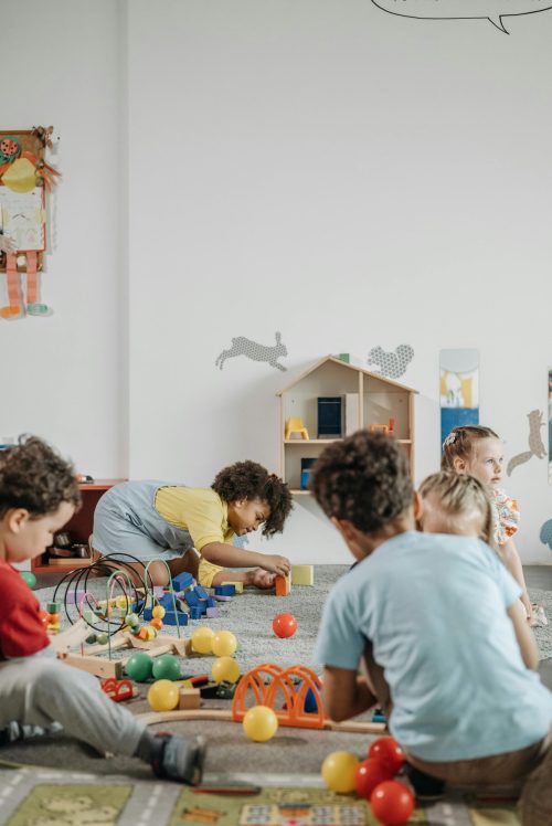 children playing - toys